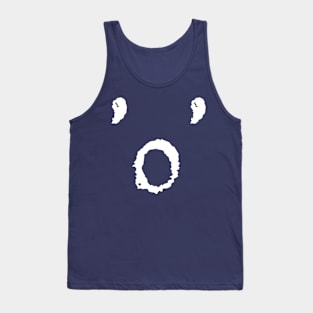 'o' LETTER DESIGN TEXT WHITE GRAPHIC Tank Top